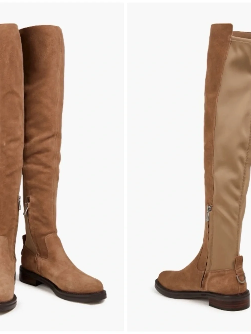 Sam Edelman Over-the-Knee Suede Boots in Taupe